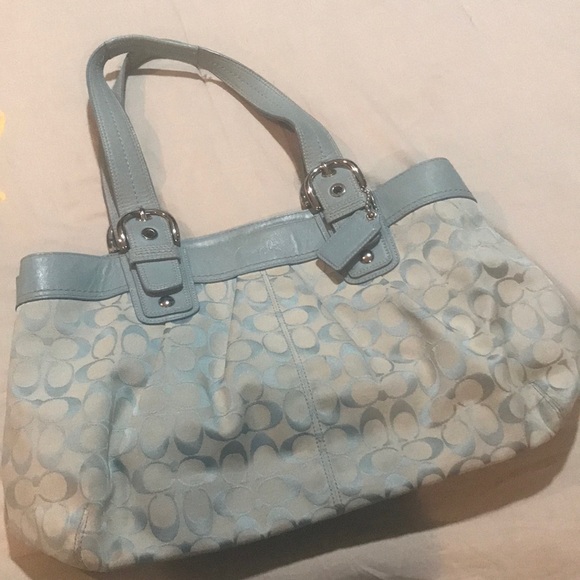 Baby blue hobo coach bag - Picture 1 of 1
